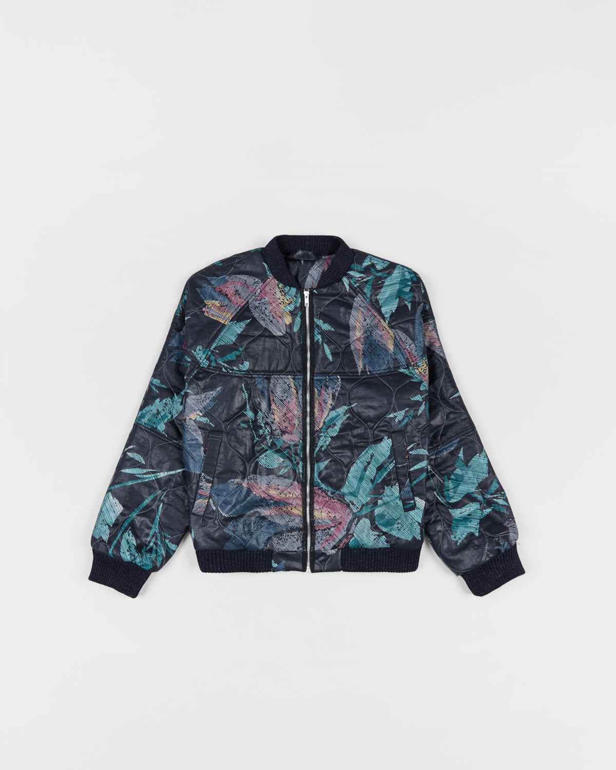 Quilted Bomber - Blue