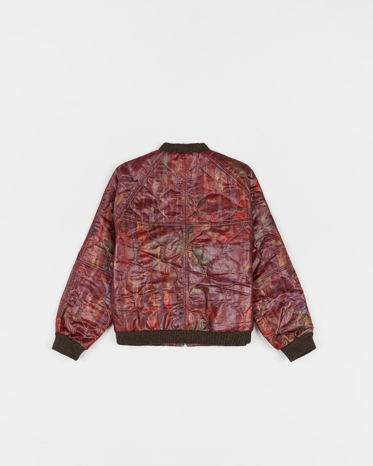 Quilted Bomber - Burgundy