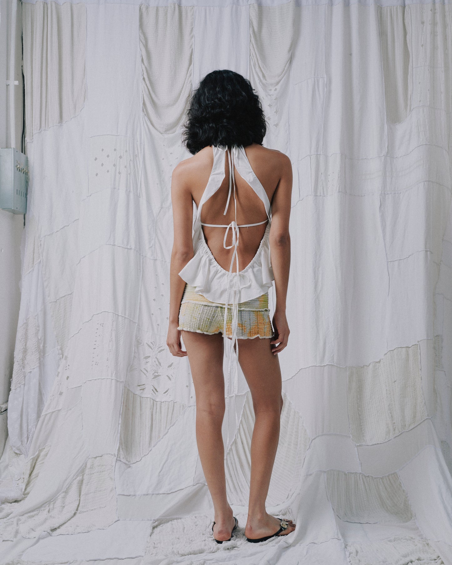 Streach Weave Mini Shorts - Sun