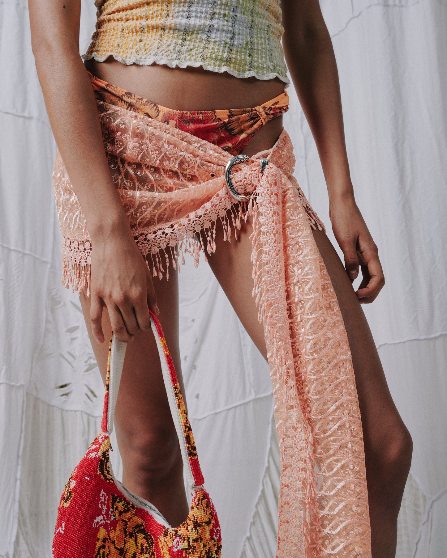 Lace Fringe Skirt Belt