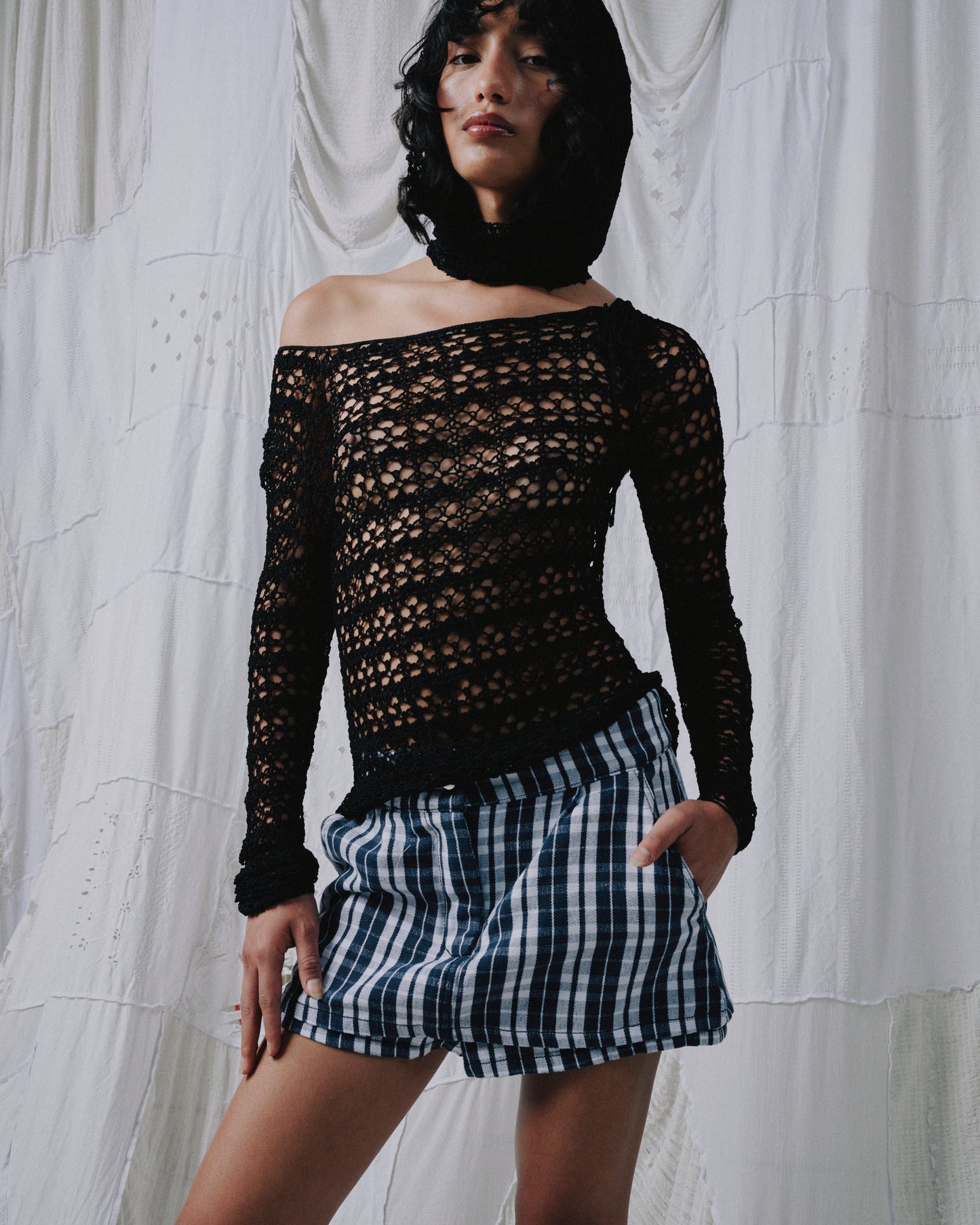 Long Sleeve Crochet Top