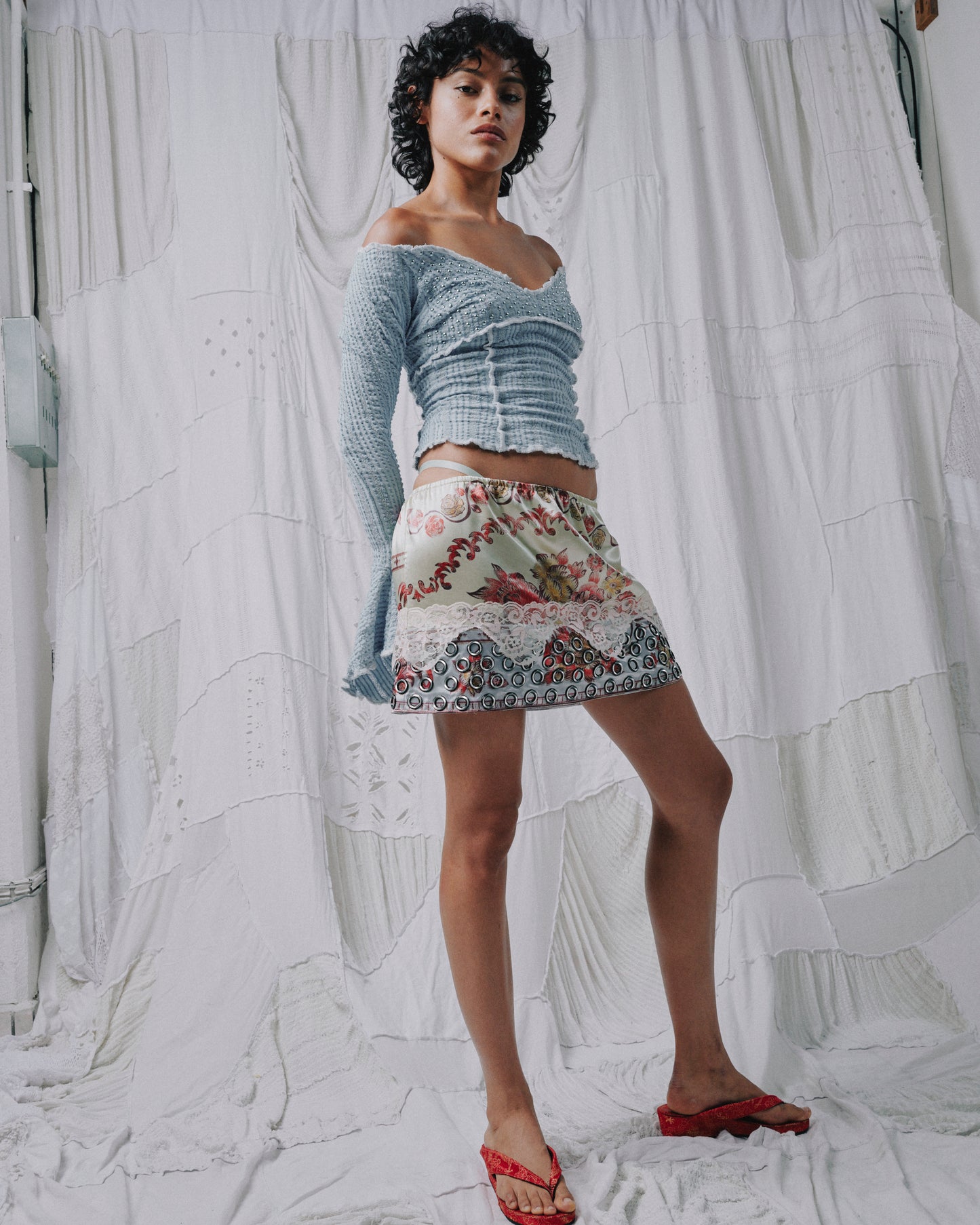 Parlour Satin Mini Skirt