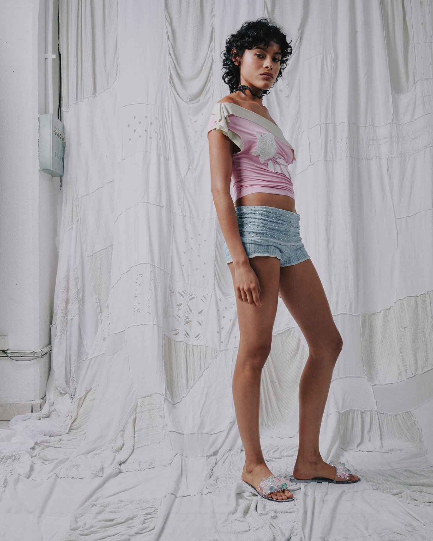 Two Tone Rosa Blanca Top