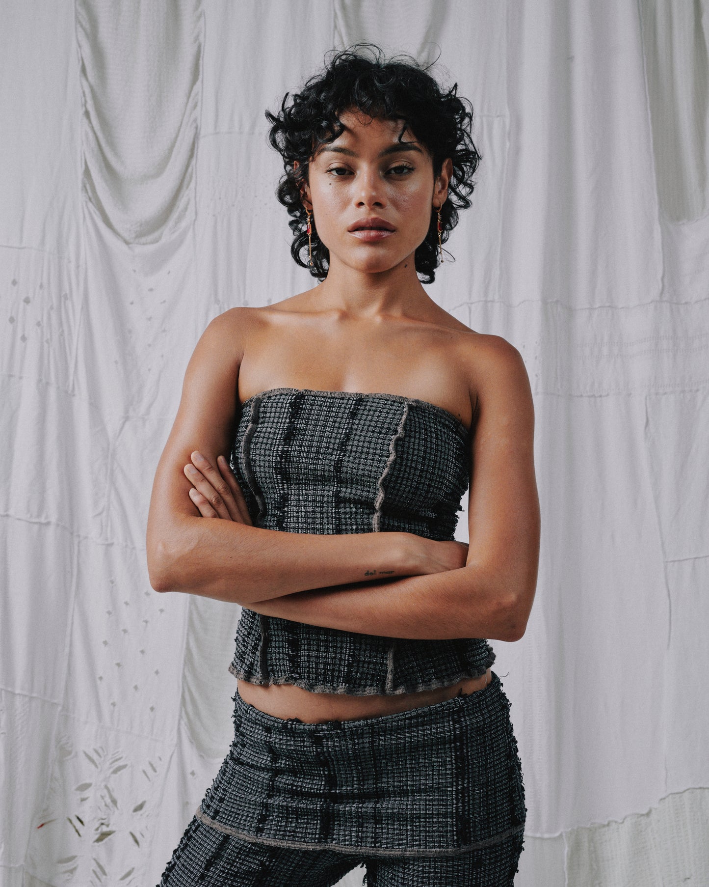 Strapless Top Charcoal