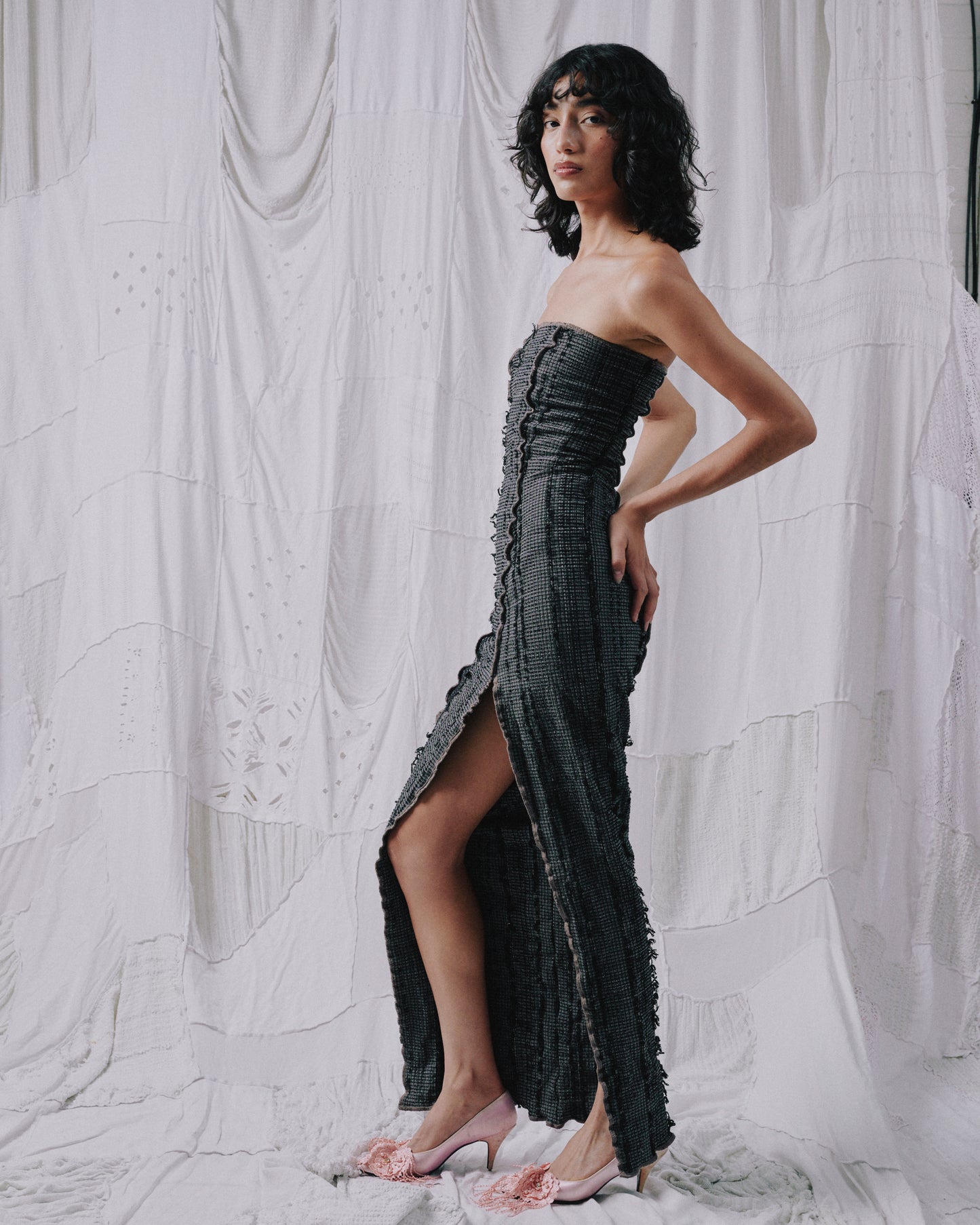 Strapless Dress Charcoal