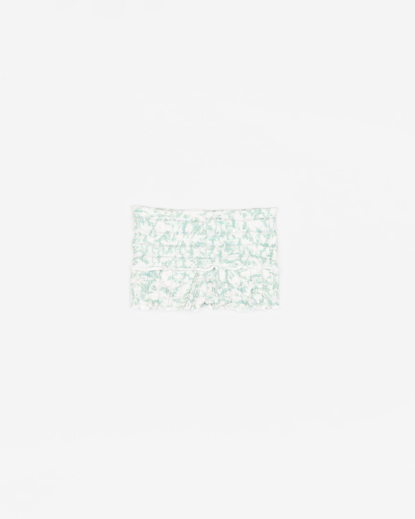Streach Weave Mini Shorts - Sage Foliage