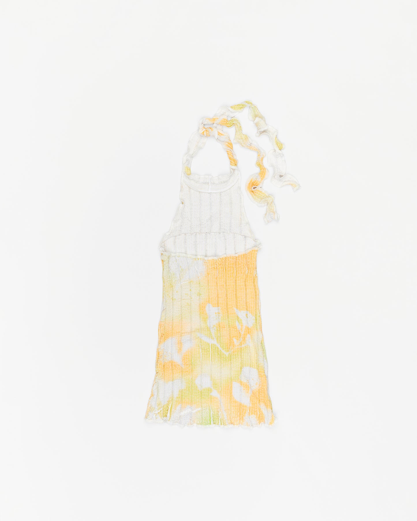 Stretch Weave Mini Halter Dress - Sun