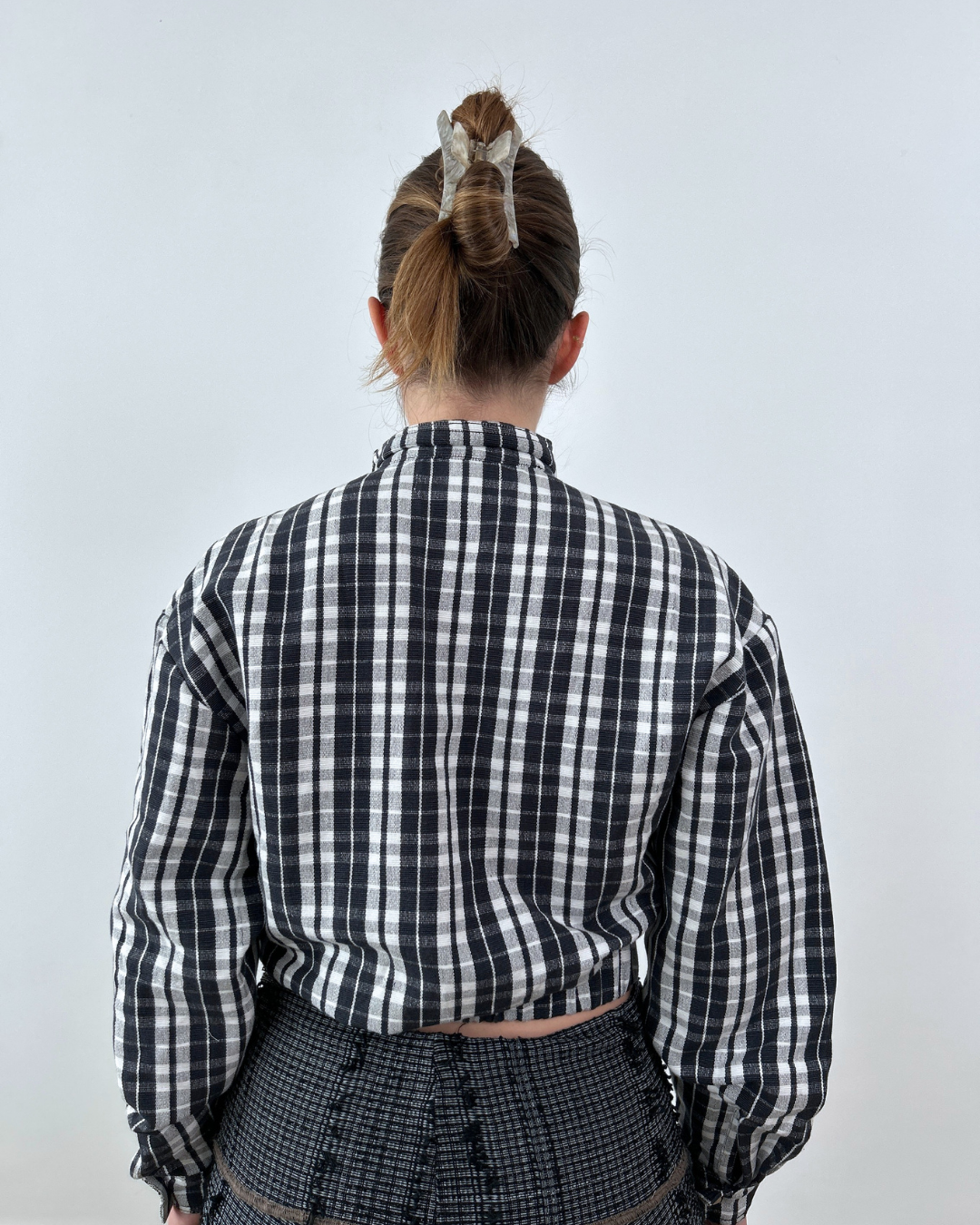 Classic Grid High Neck Jacket