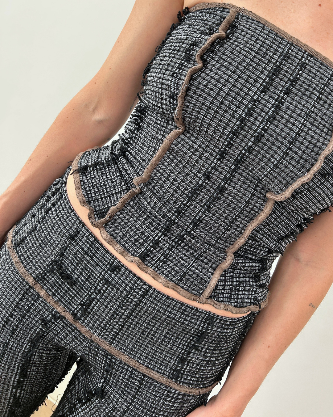 Strapless Top Charcoal