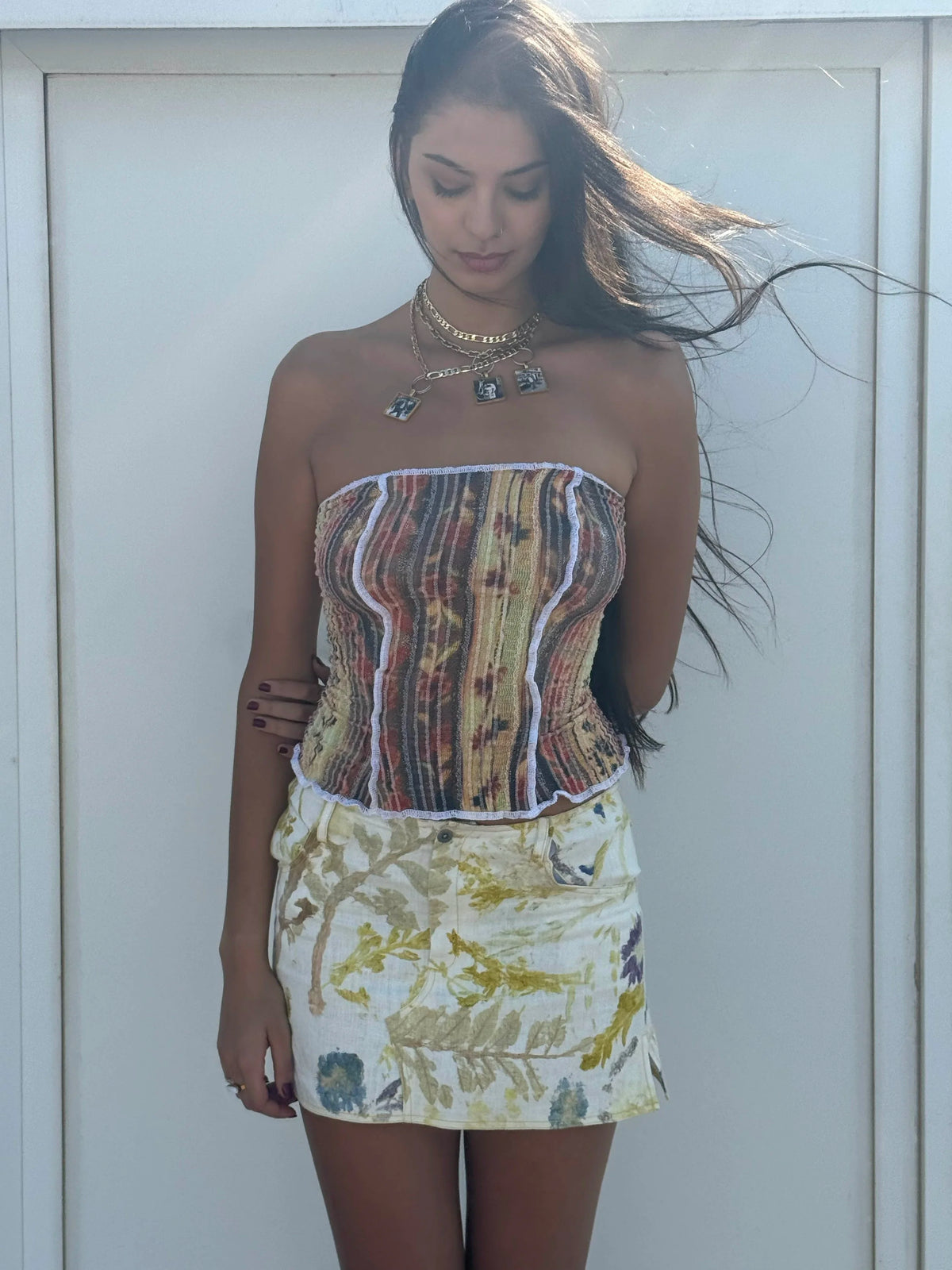 The Vine Stretch Weave Tube Top