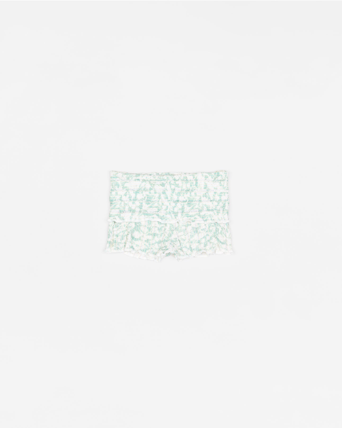 Streach Weave Mini Shorts - Sage Foliage