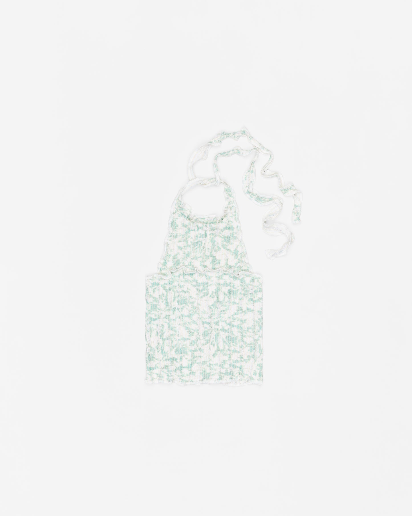 Stretch Weave Halter Top - Sage Foliage