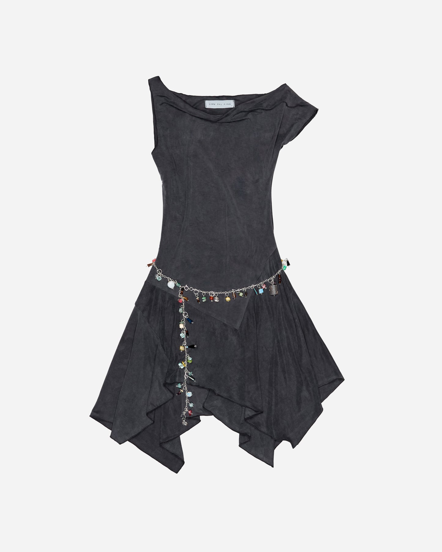 Assymetric Mini Cupro Dress