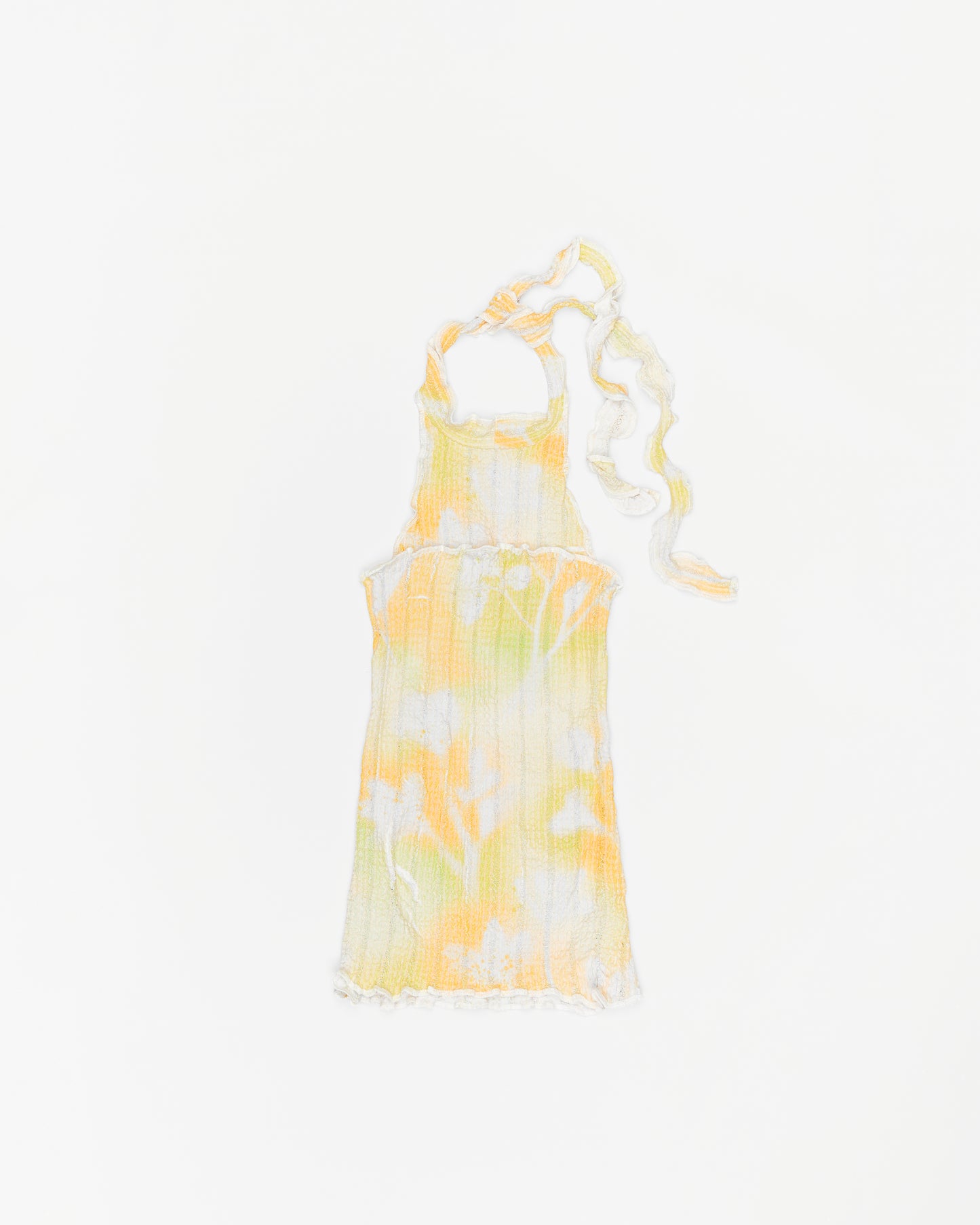 Stretch Weave Mini Halter Dress - Sun