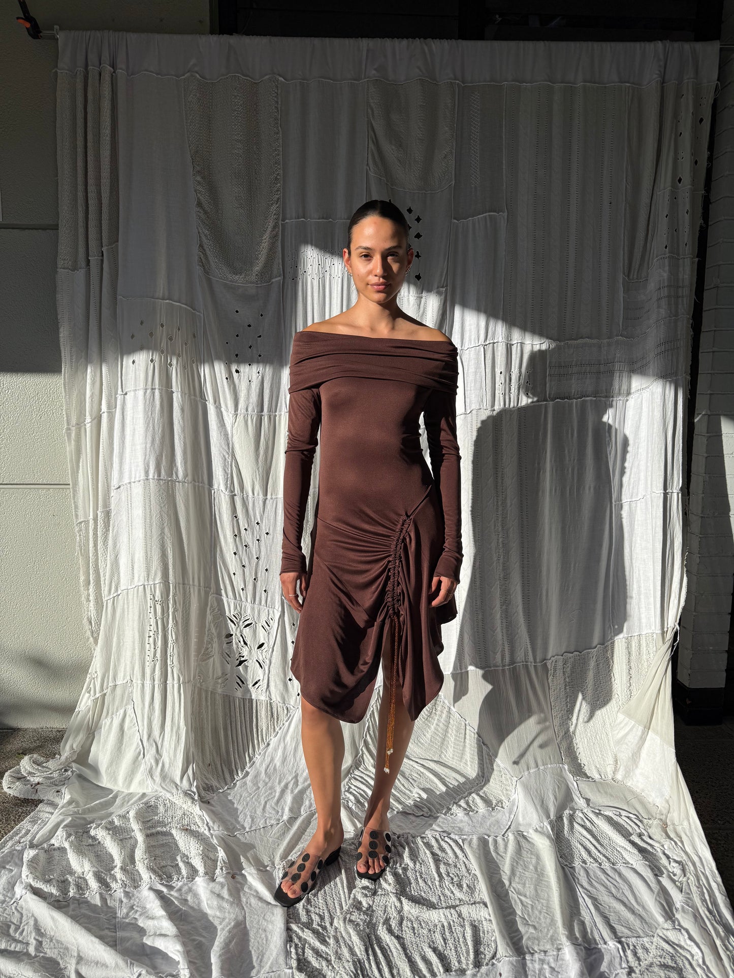 Silk Jersey + Glass Beads Dress