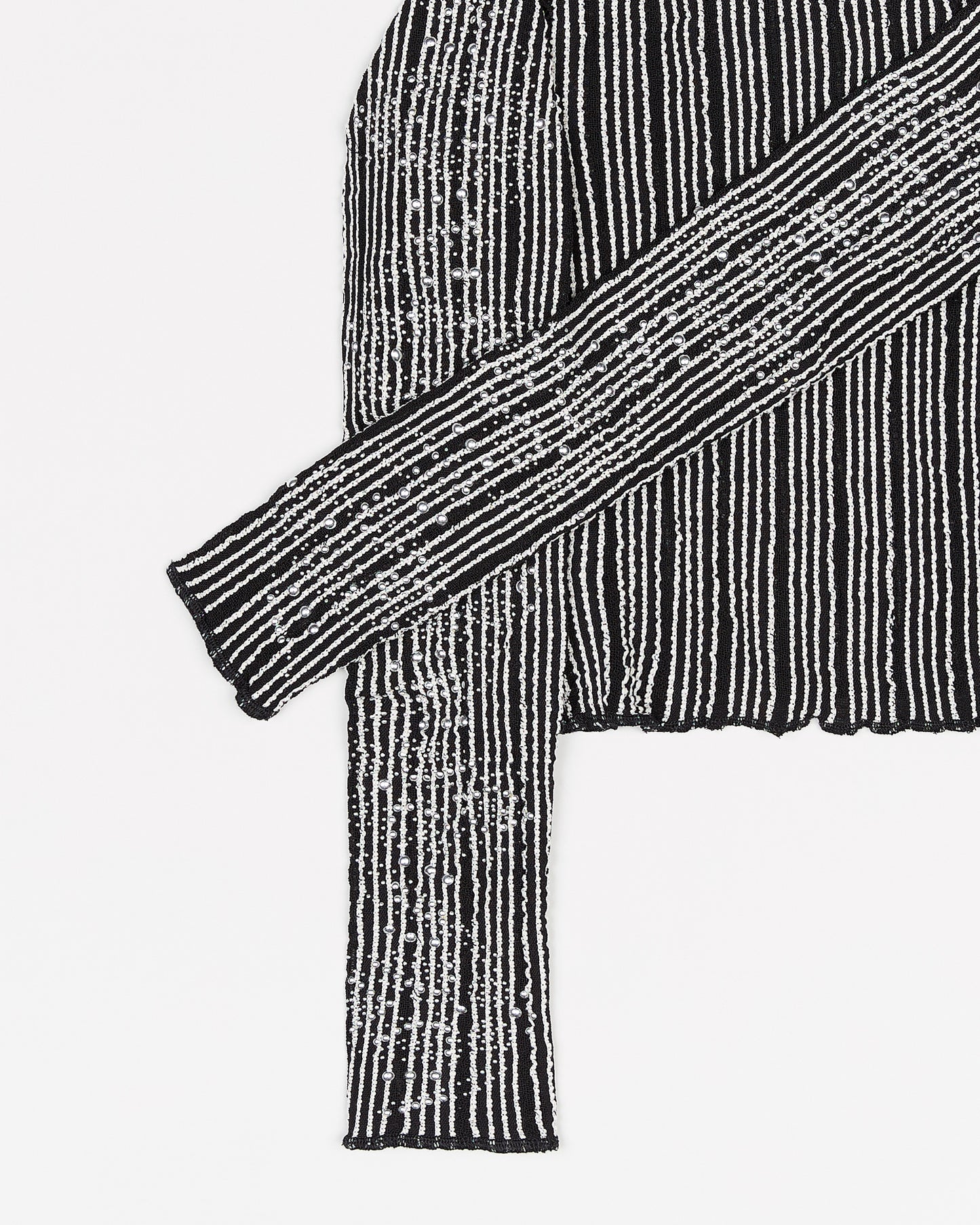 Stretch Weave Long Tee – Black Bling