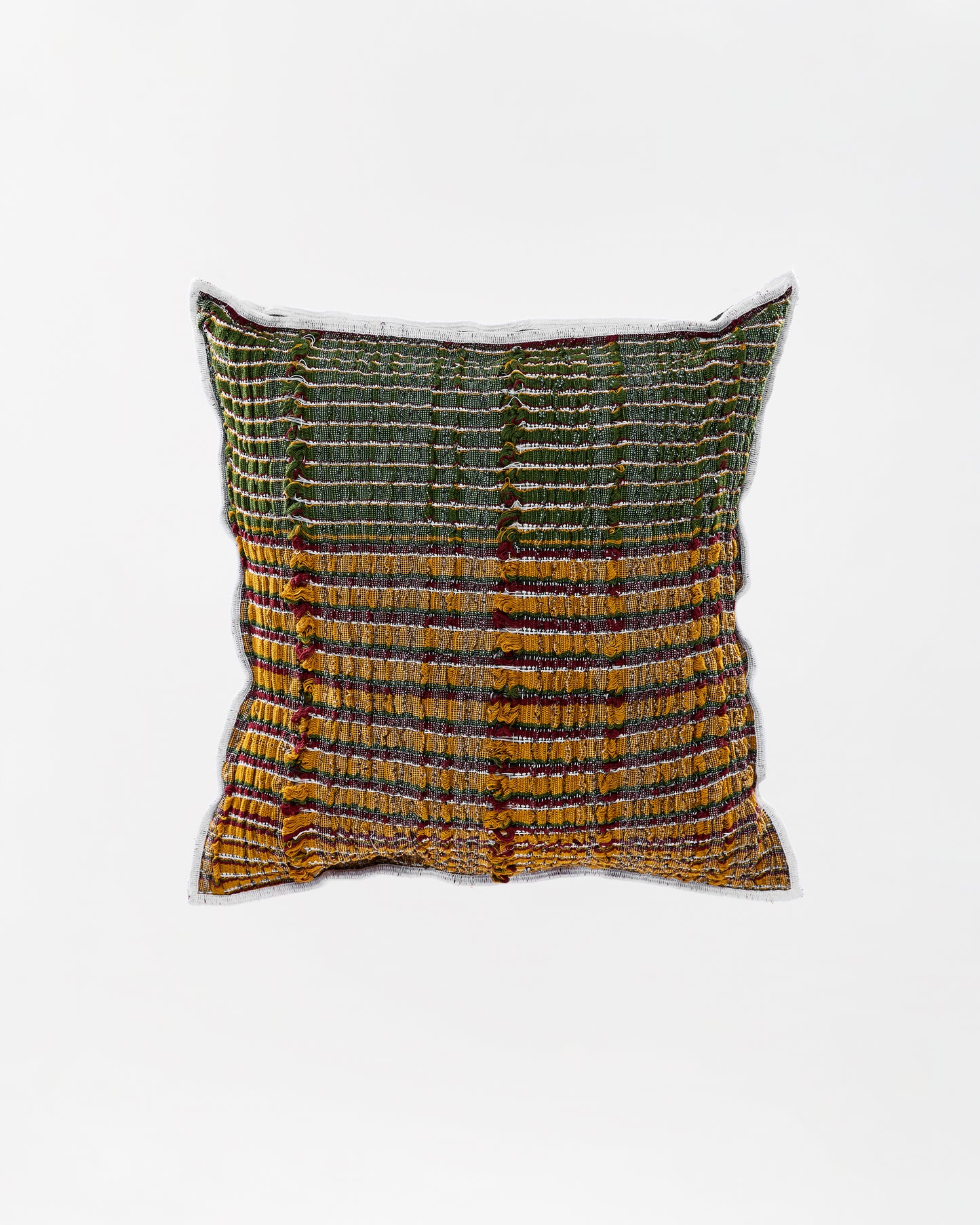 20x20 Stretch Weave Cushion Cover - Leafy Mustard