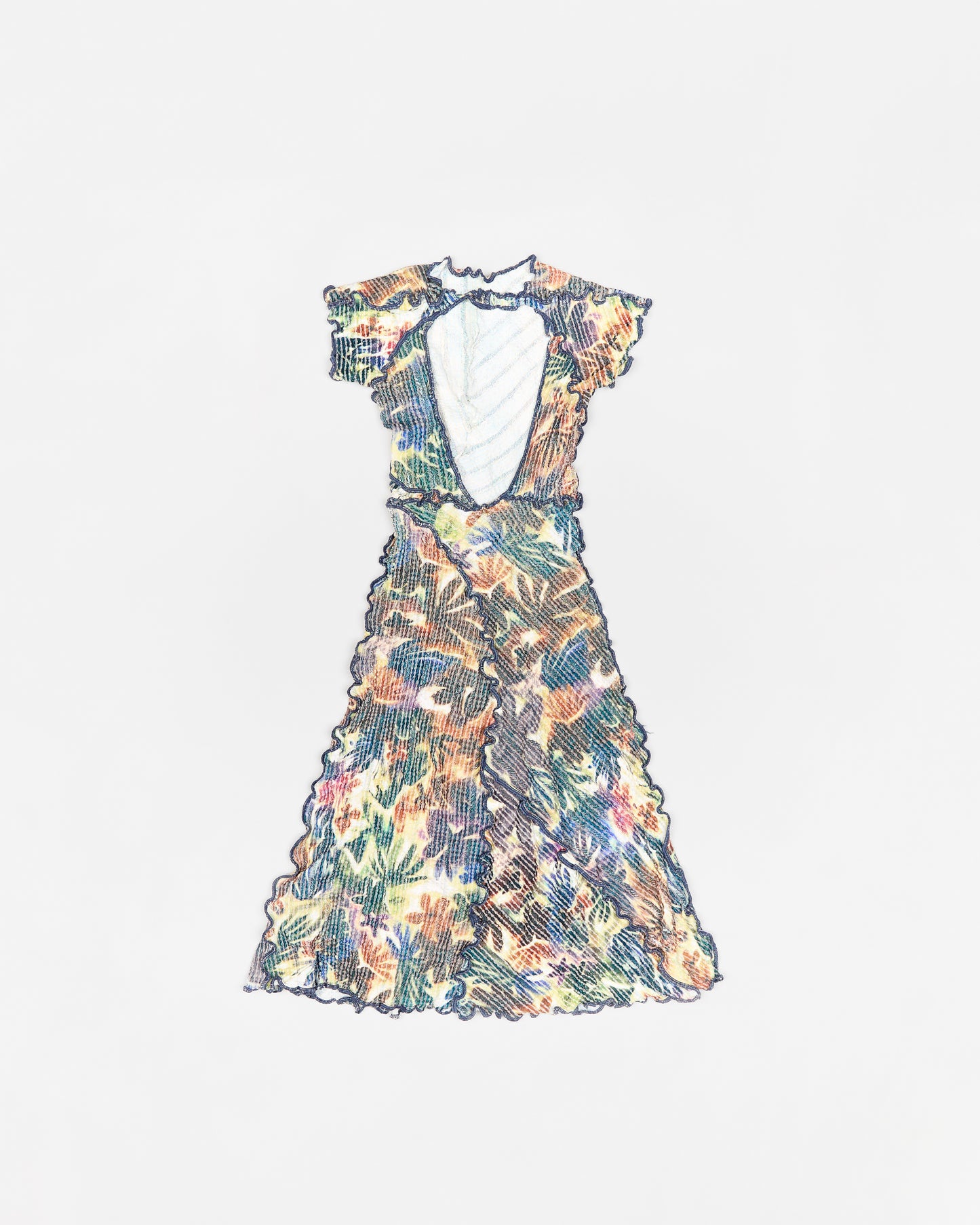 Open Back Stretch Weave Dress Amaryllis