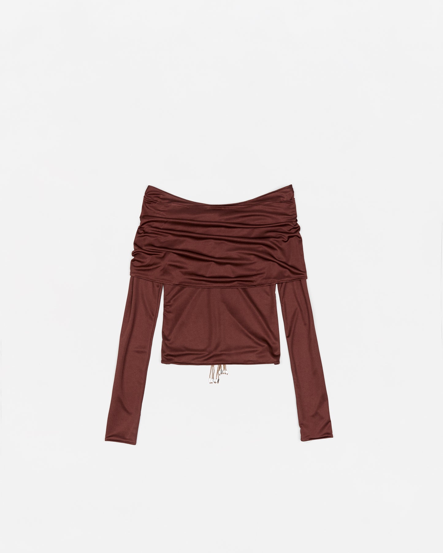 Silk Jerey + Glass Beads Top
