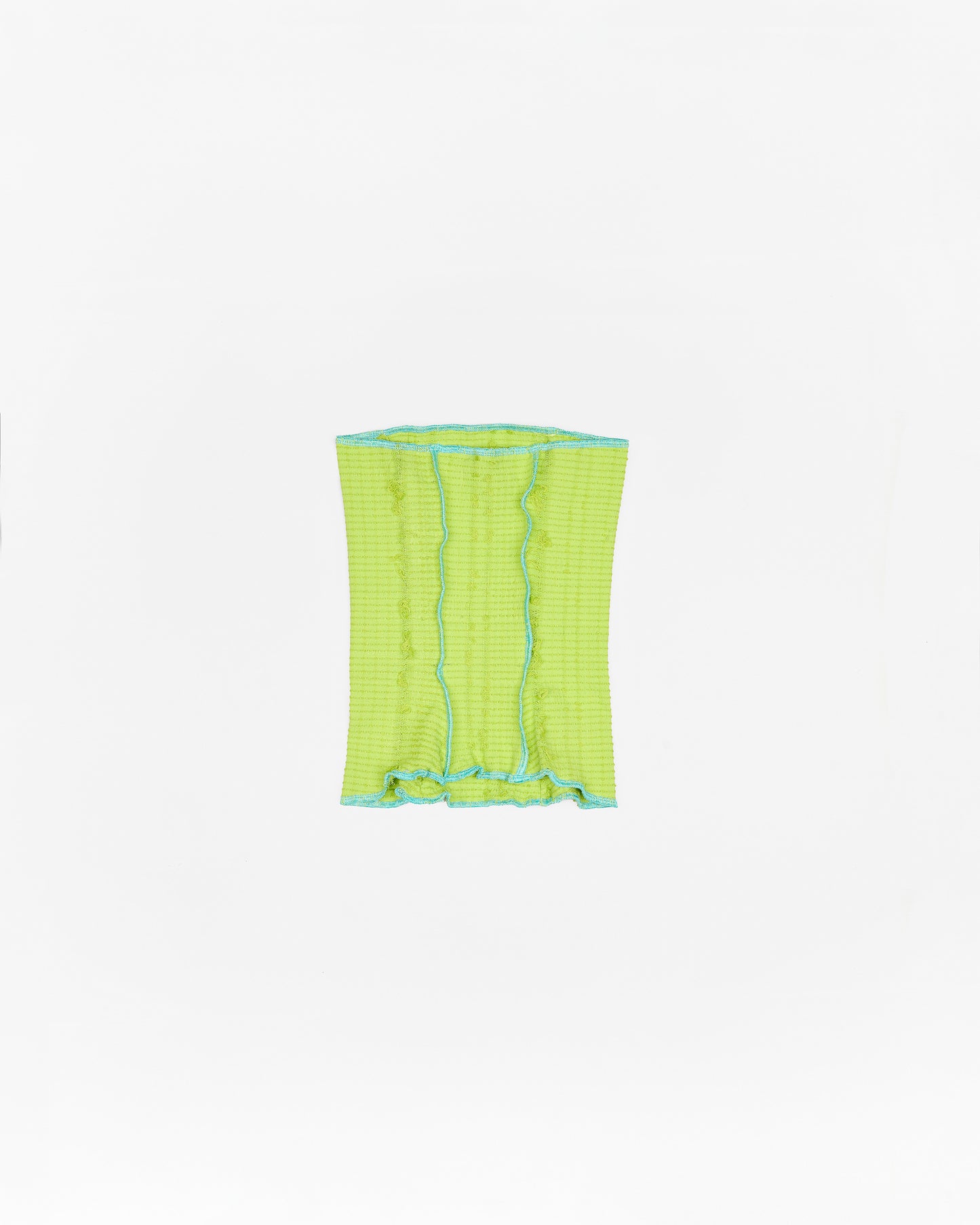 Strapless Stretch Weave Top - Acid Green