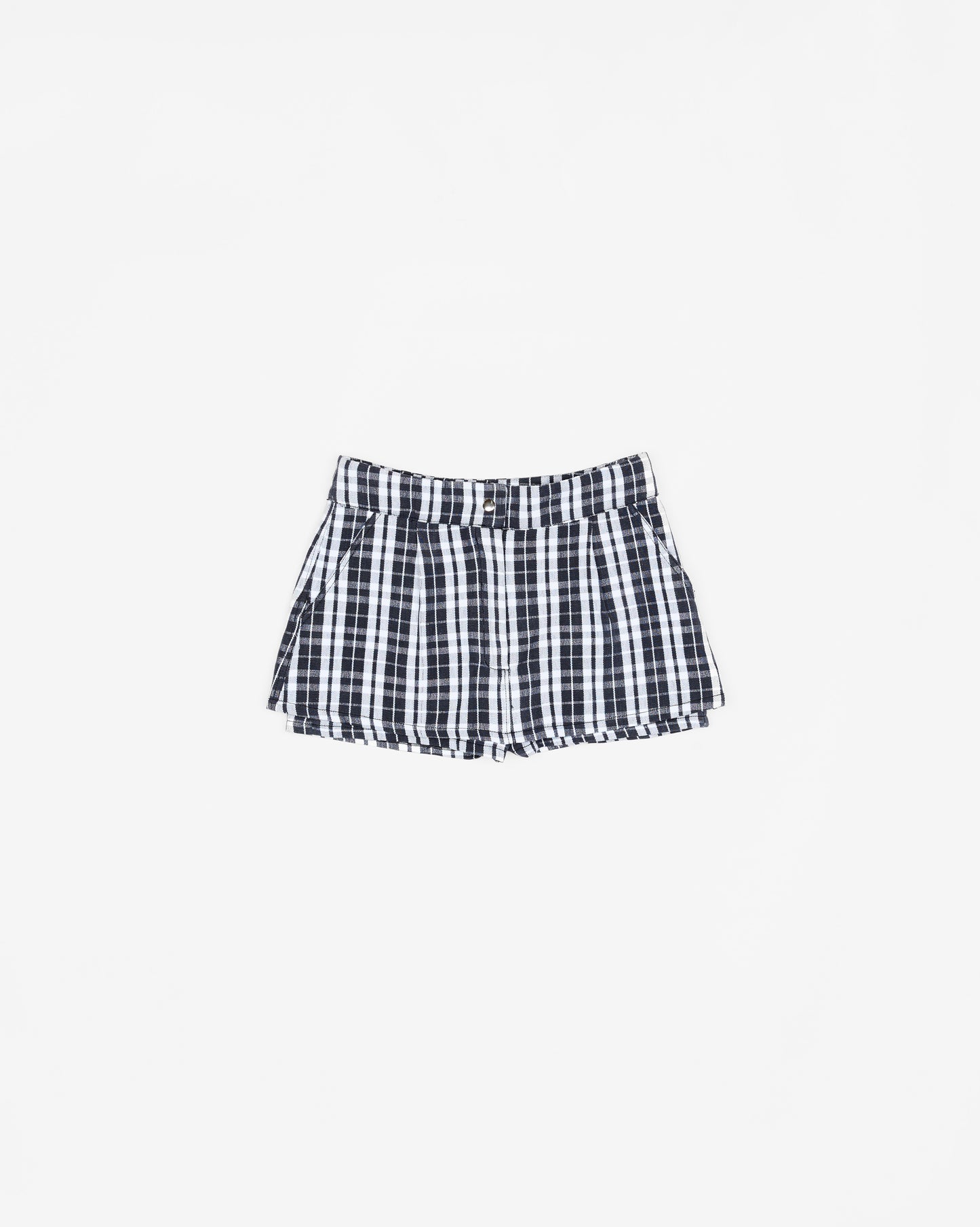 Classic Grid Mini Skirt + Shorts