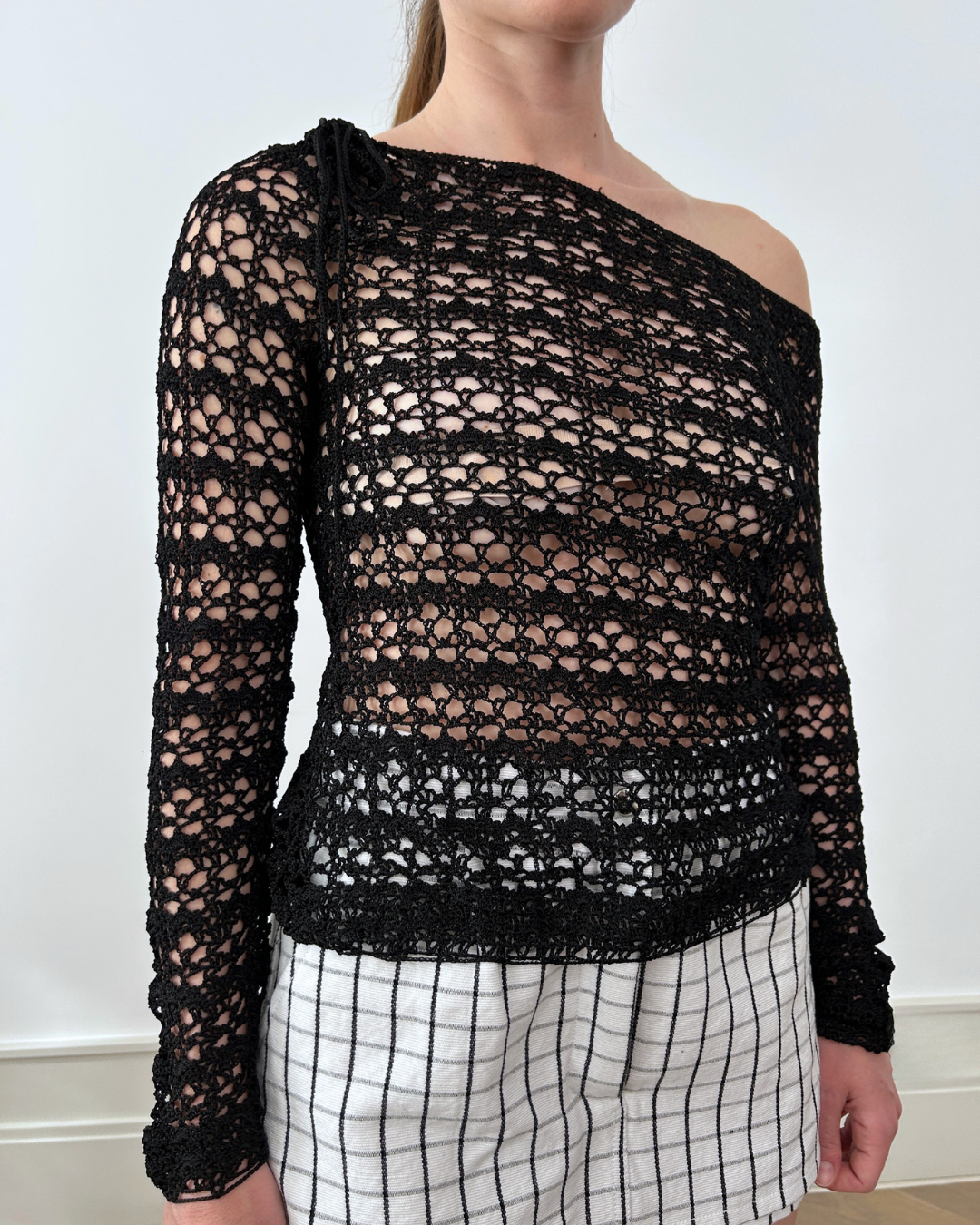 Long Sleeve Crochet Top