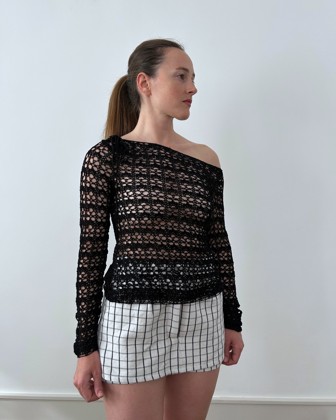 Long Sleeve Crochet Top