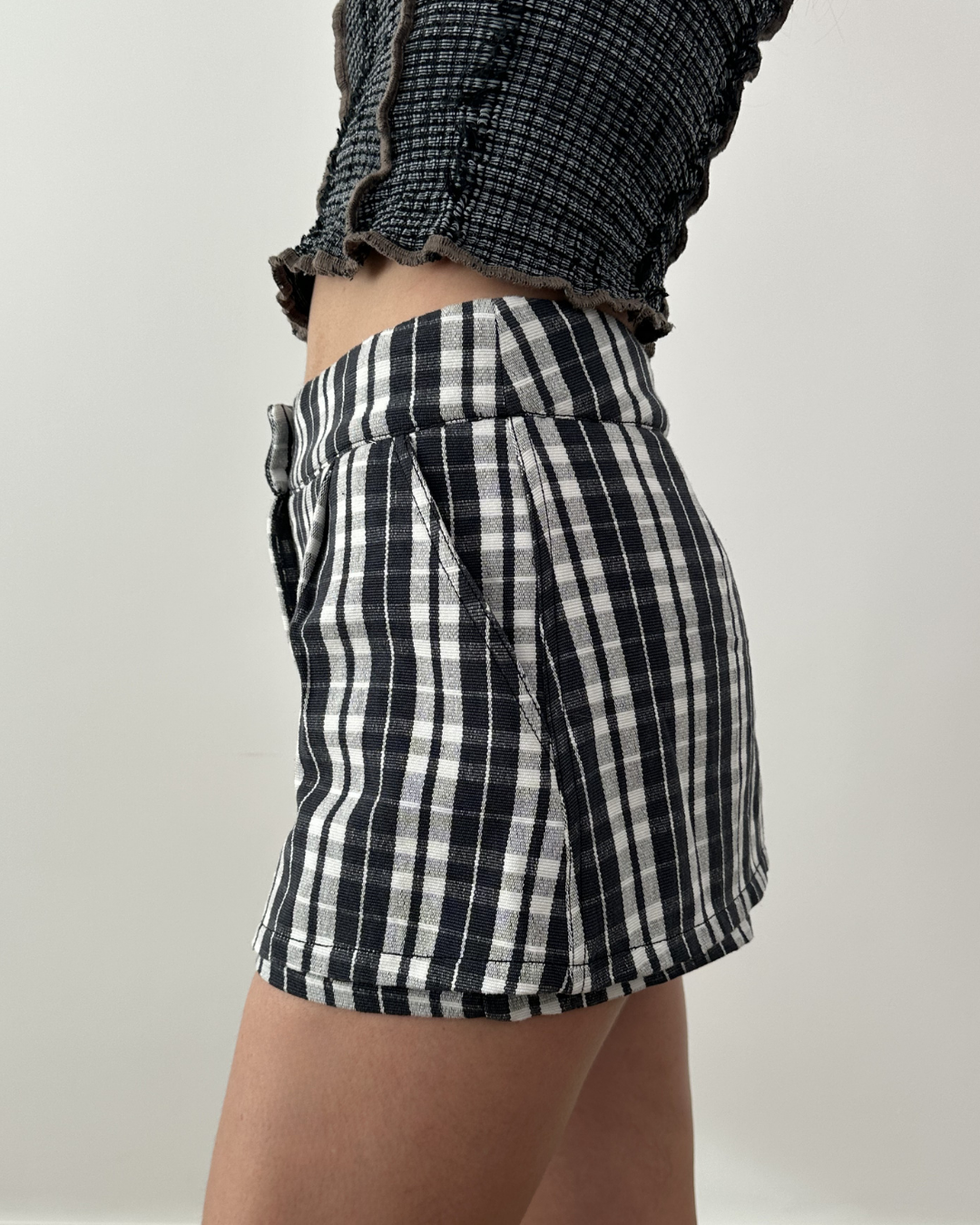 Classic Grid Mini Skirt + Shorts
