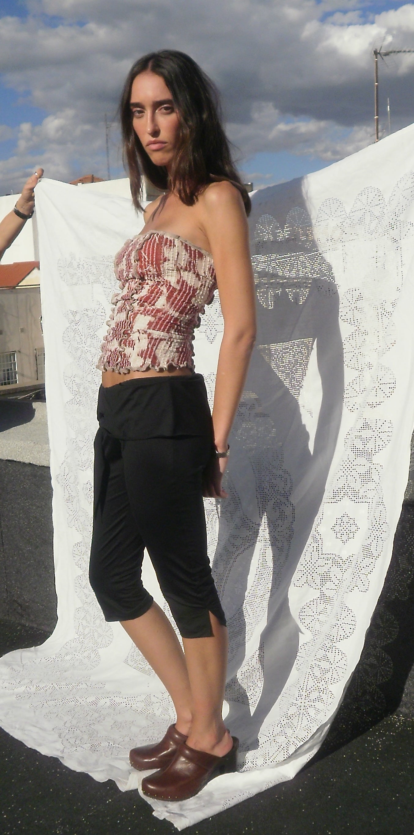 La Rosa Stretch Weave Tube Top