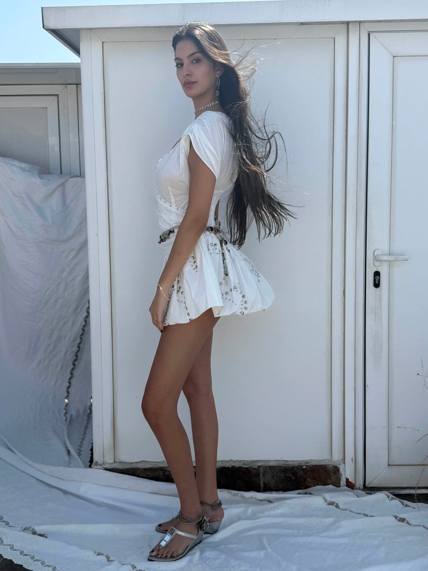 Mecano Ruffled Skirt Dress