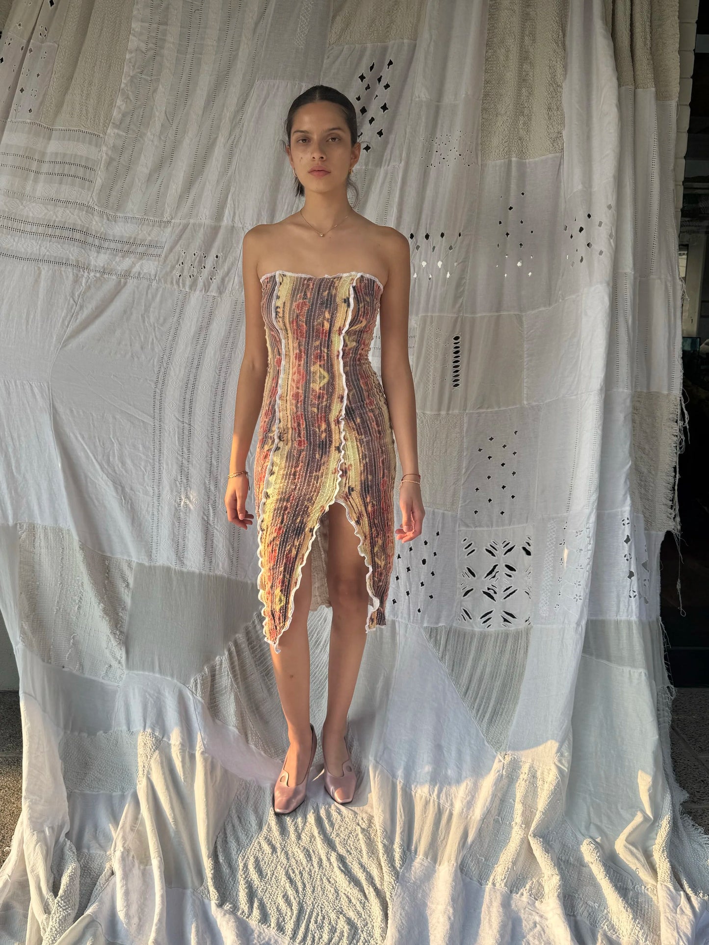 The Vine Stretch Weave Tube Dress