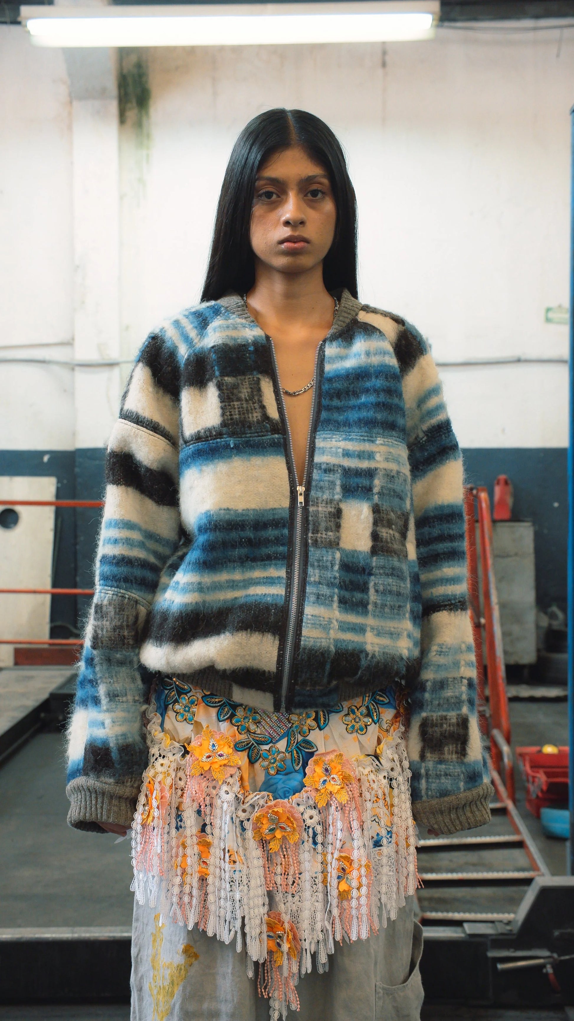 MOMOSTENANGO WOVEN WOOL BLANKET BOMBER M